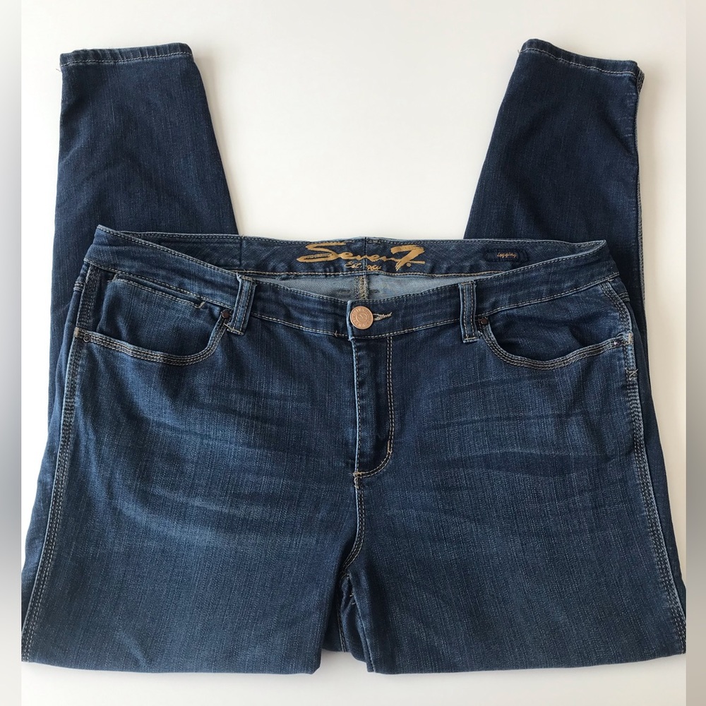 Women’s Seven7 Size 18 “legging” Jeans Dark Wash Skinny Leg Good Condition